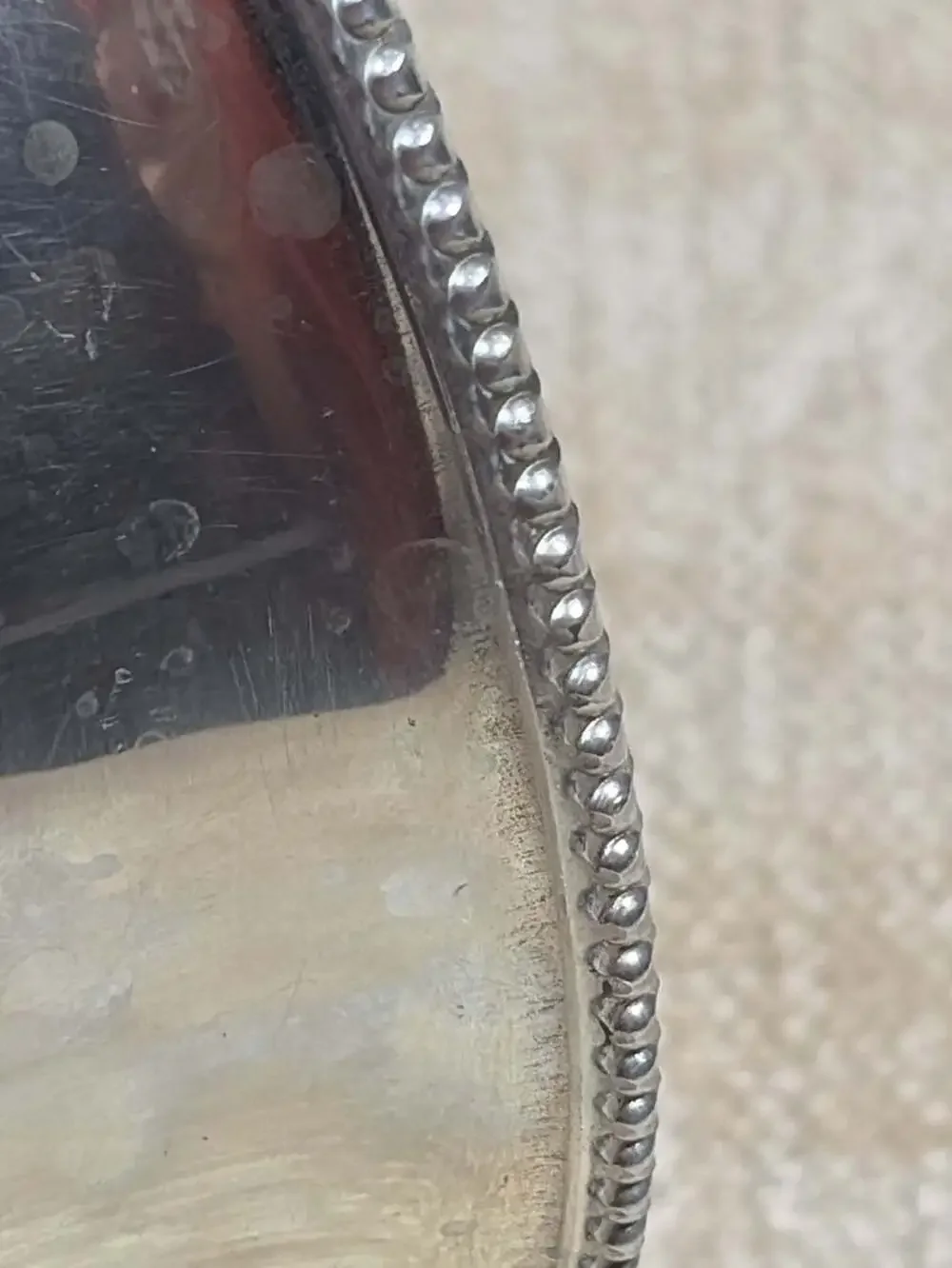 Vintage B.W. Buenilum Forged Aluminum 6 1/2 inch Bowl with Beaded Rim